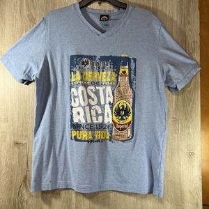 Imperial Cerveza Beer Costa Rica Pura Vida T-Shirt Men's Size L